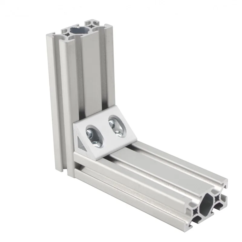 Fractional inch 10 series CNC machining corner parts 4 hole gusset corner bracket for extrusion profile connecting  #6390