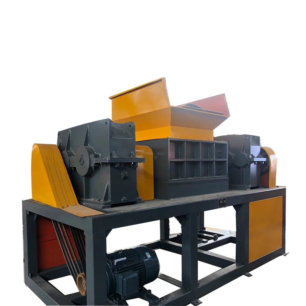 Factory special plastic shredder grinding machine crusher industrial waste scrap metal twin shaft fit for CE ISO certificate