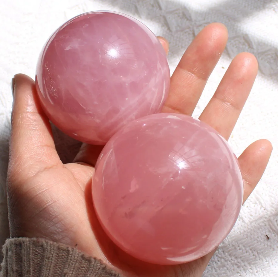 Wholesale Price High Quality Natural Rose Quartz Star Sphere Ball For Healing