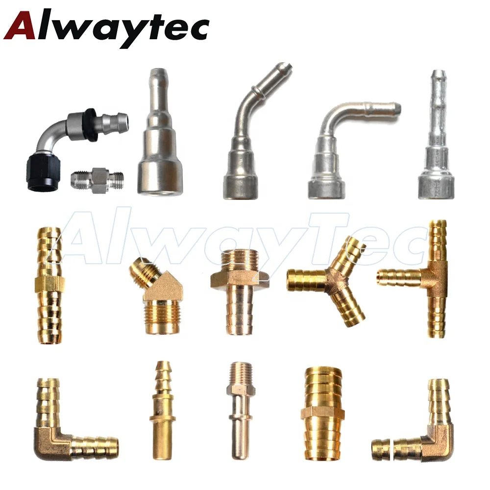 Automotive Male End Connector Customize Brass Fitting 7.89 to 9.89 Diameter Metal Fuel Line