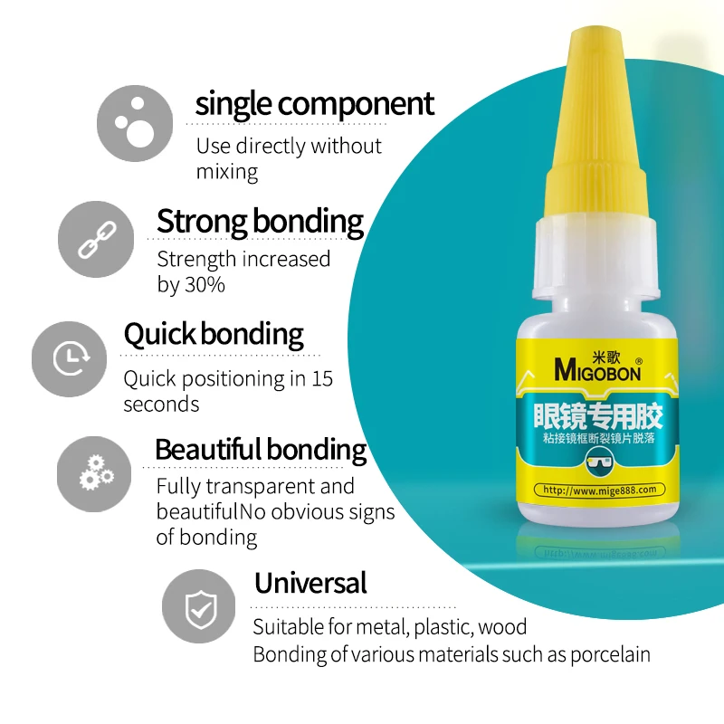 Sticky Glasses Frame Special Glue Super Sticky Eye Frame Nosepiece Lens Broken Repair Powerful Adhesive Cyanoacrylate  Glue 10g