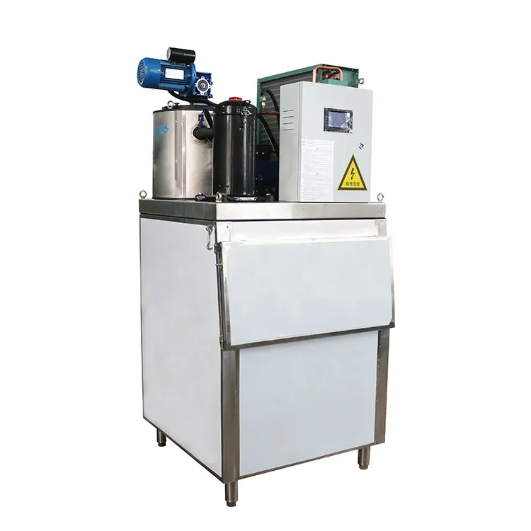 300kg commercial ice manufacturing machine snow flake ice machine with bin