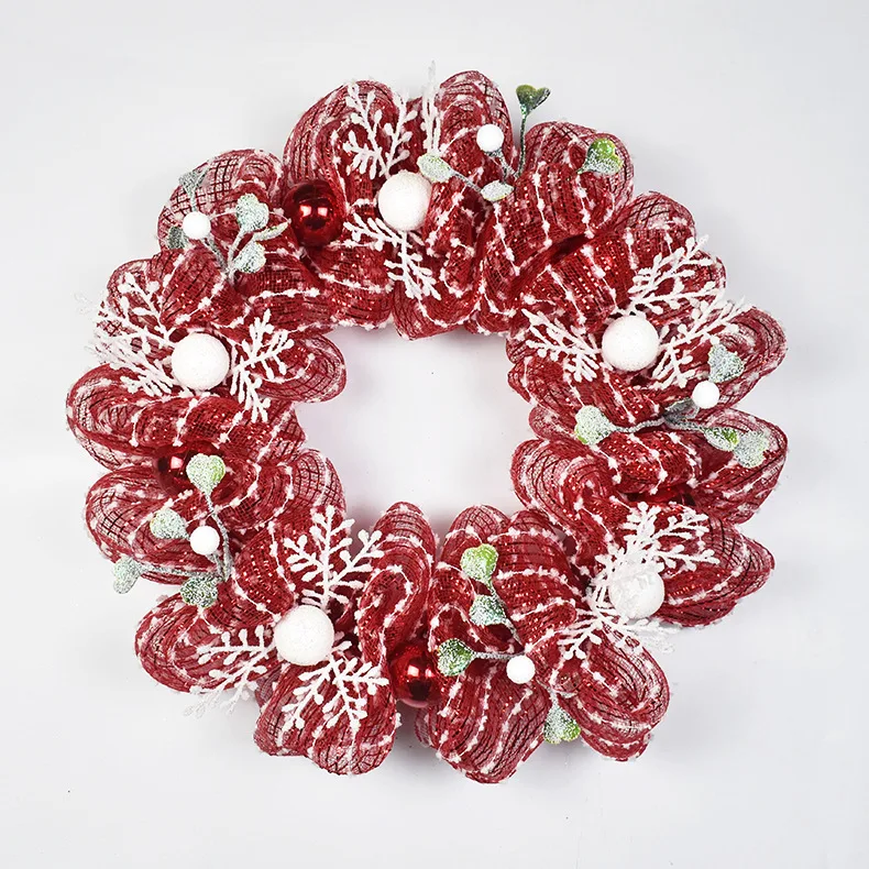 Xmas Mesh Fabric Ceiling Wall Decorating DIY Wreath Accessories Christmas New Year Gauze Rolls