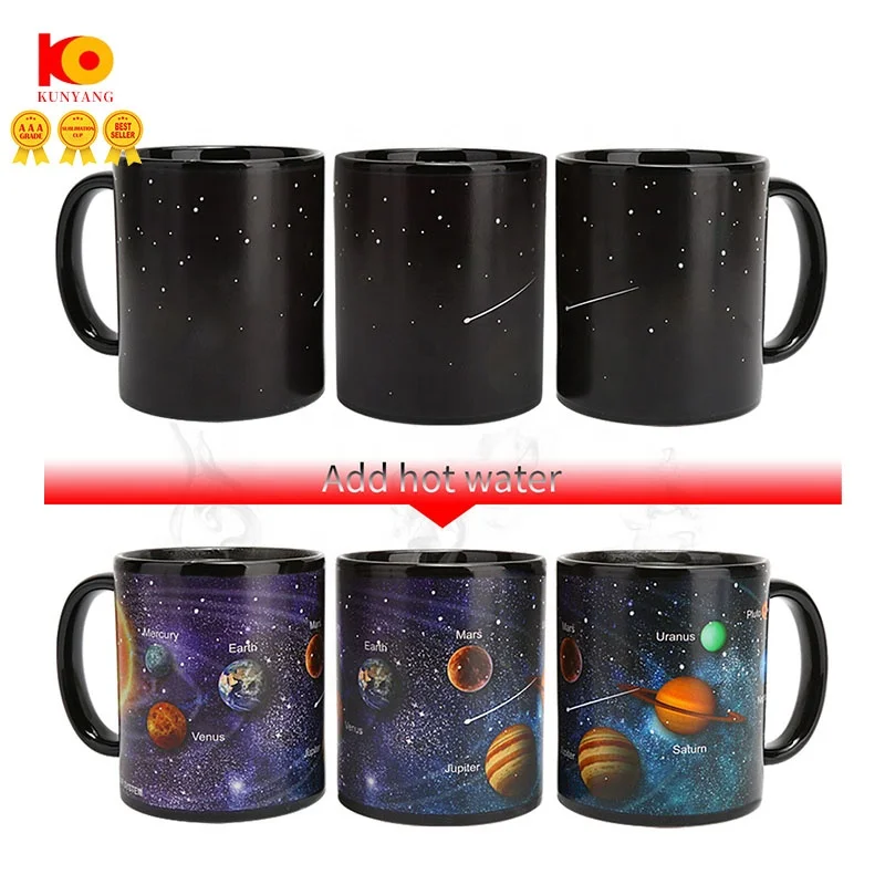 Wholesale Sublimation Printed Blank Ceramic 11oz Mugs Custom Logo Photo Change Magic Sublimation Mugs Color Changing cup