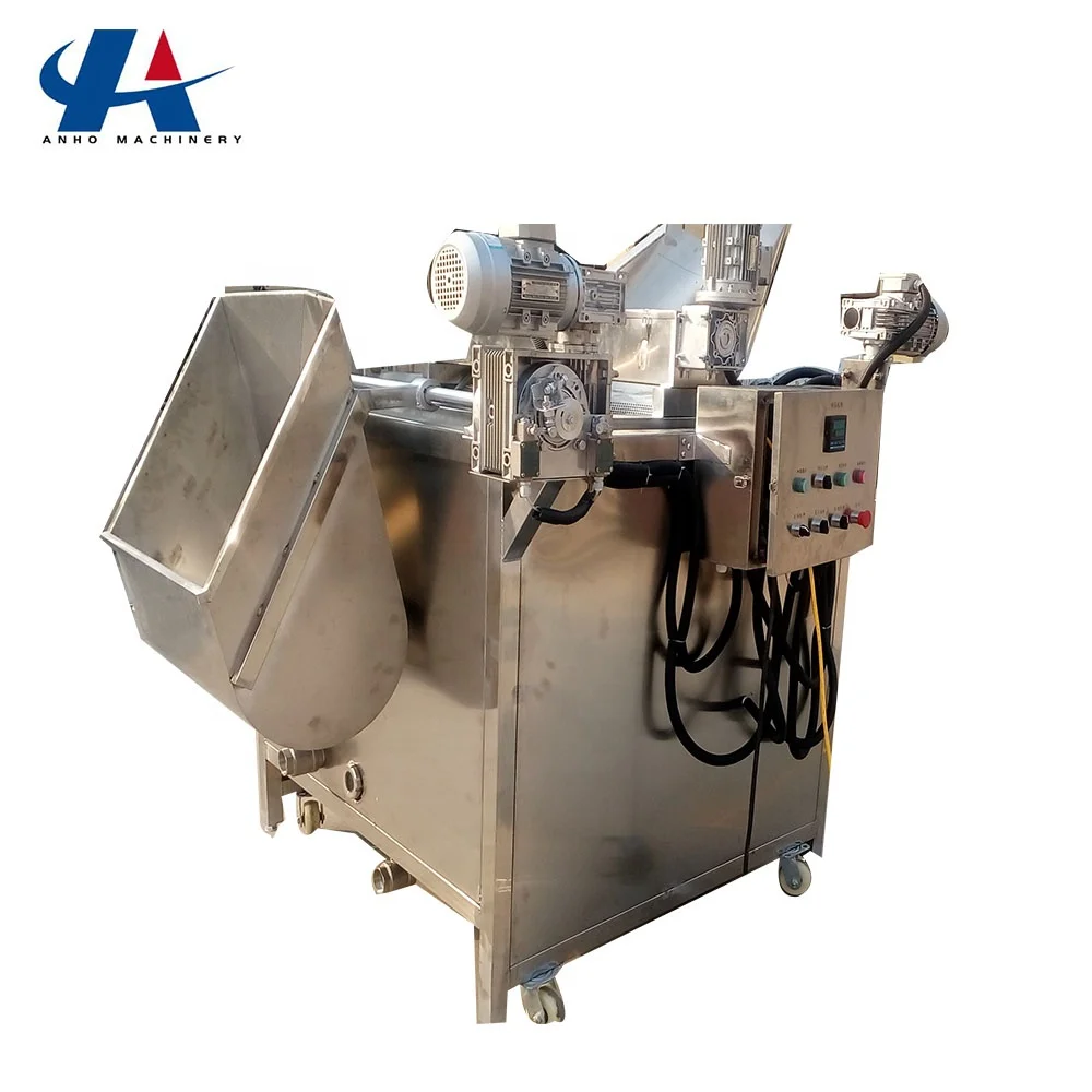 Factory Supply Food Snacks Deep Frying Machine Automatic Stirring Chin Chin Pellet Churros Batch Fryer