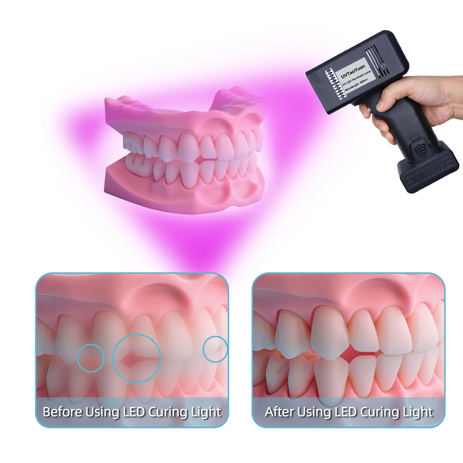 LED portable 365nm395nm 405nm led uv curing lamp 50W UV Handheld Light