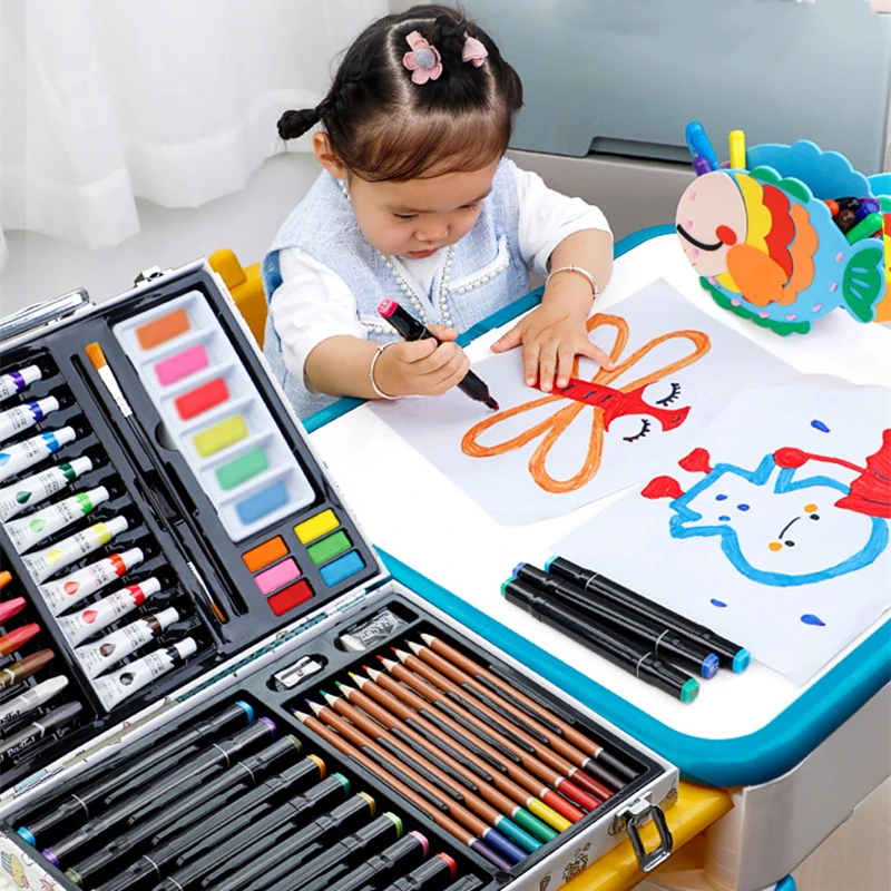 painting for children 53 suitcases Newest Custom Painting Set Art Set For kids drawing art set