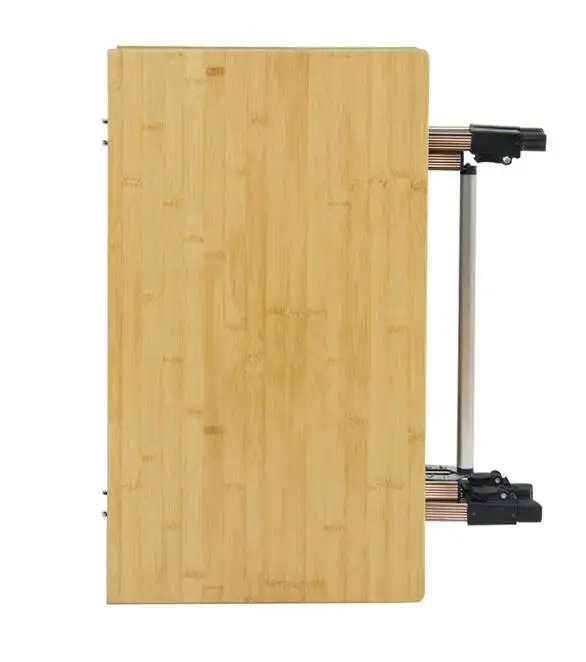 Custom Outdoor Furniture Bamboo Wooden Portable Folding Camping Wood Roll Table for Beach Picnic Camping