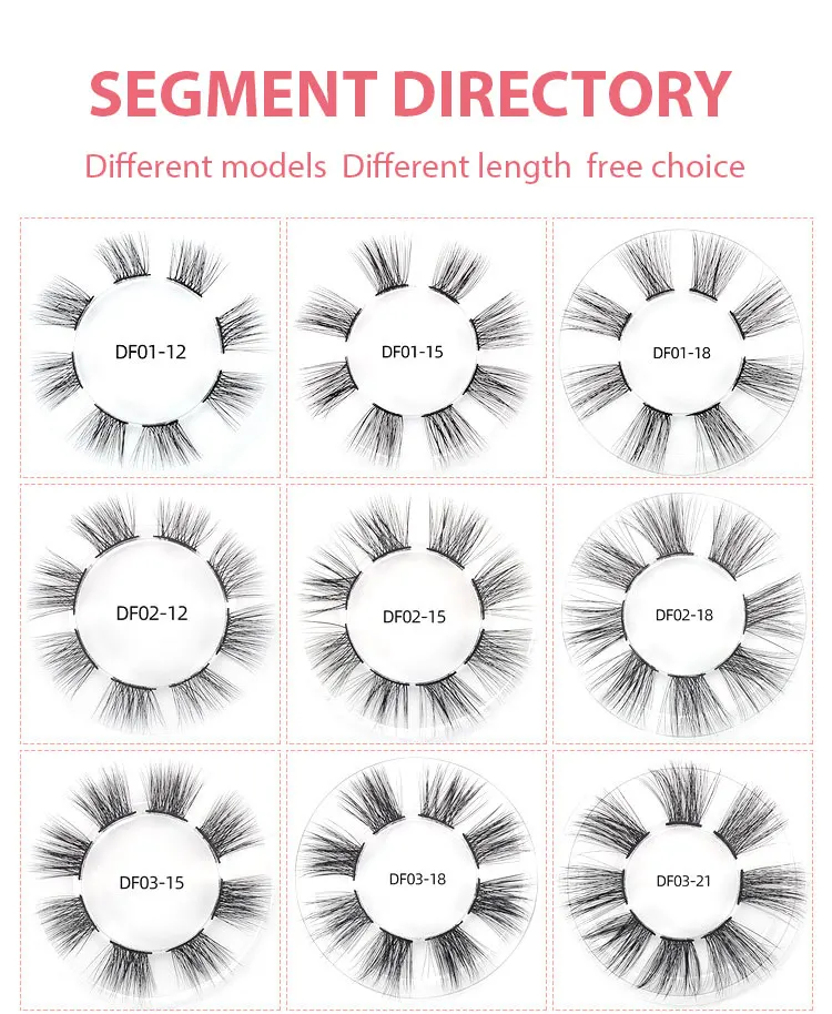 Wholesale false eyelashes DIY cluster lashes Russian super