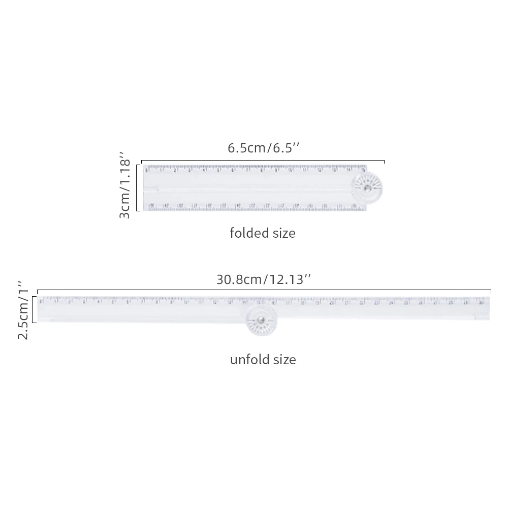 Customization Logo Goniometer Can Rotate 360 Degree , Quick Angle Protractor Measuring Tool  Clear Plastic  Ruler