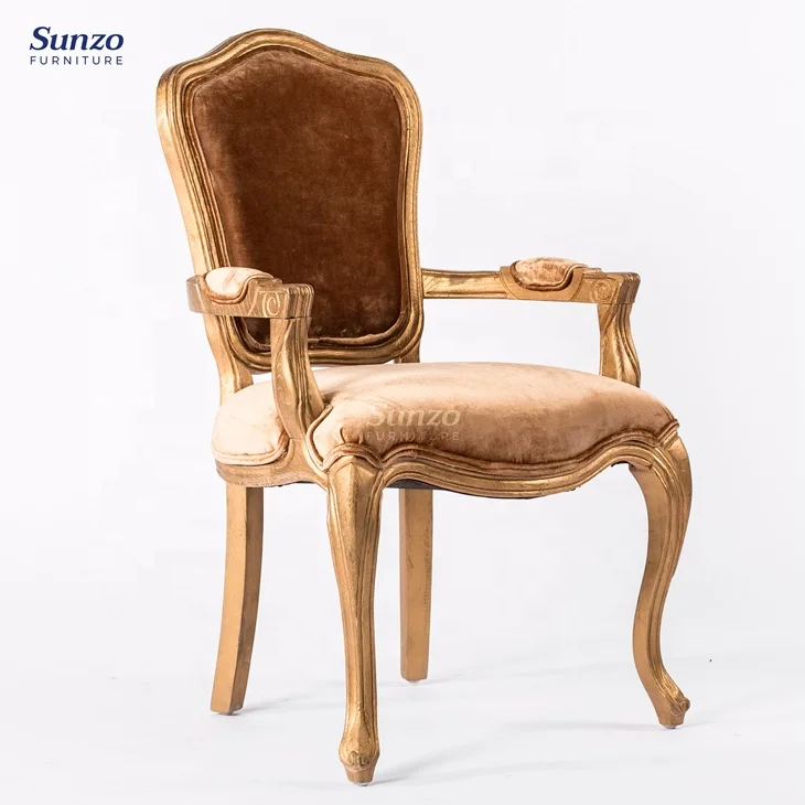 French King Style XVI yellow Wedding Louis Chair Stackable silla de boda