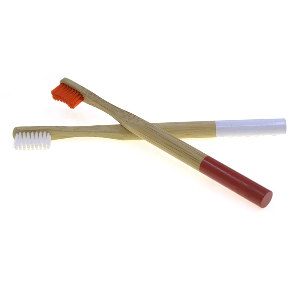 Round Handle Colorful ended Zero Waste Bamboo Toothbrush For Adult /Kids