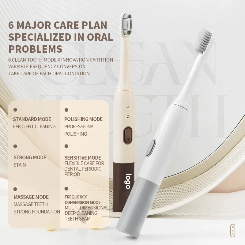 Wholesale own brand lula intelligent 6-speed zoned brush head inverter cleaning  sonic electric toothbrush