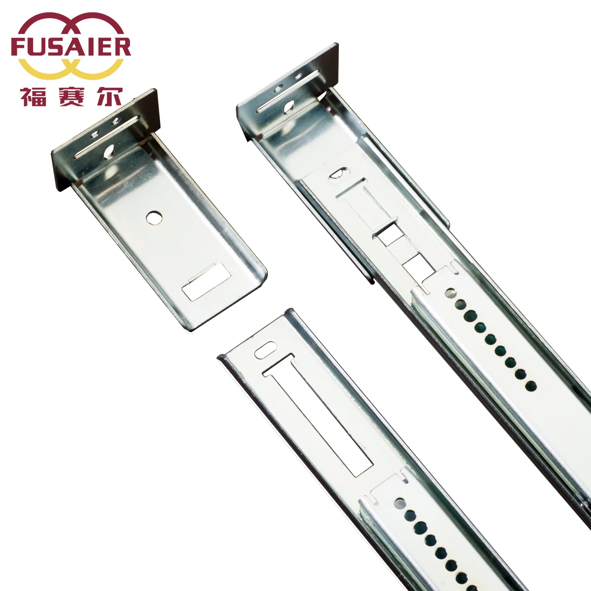 US Popular 35mm single extension central drawer slide cabinet rail Rear Mounting Brackets For Ball Bearing Drawer Slides