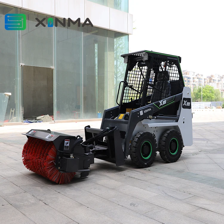 Made in China Snow Plow Electric Angle Sweeper Broom Skid Steer Loader for Dust Remove Debris Cleaning