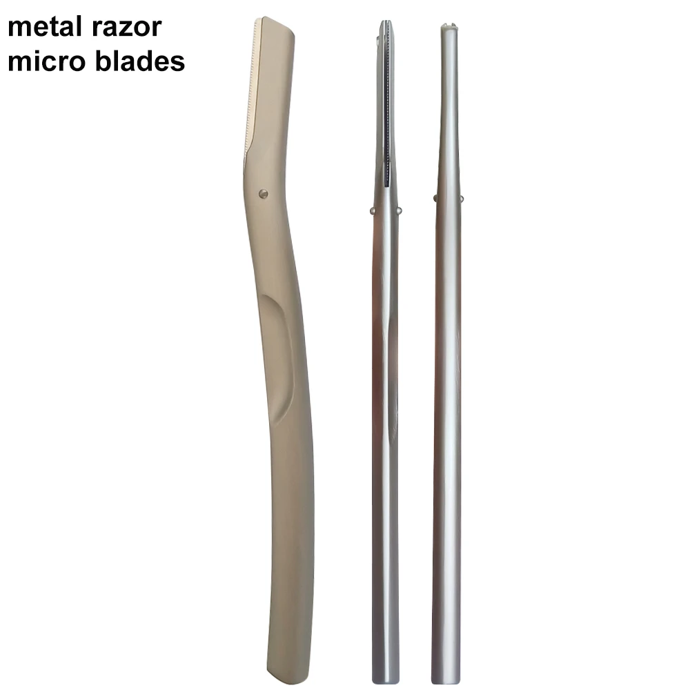 Wholesale Eyebrow Razor with Replacements Premium Eyebrow Trimming Knife with Metal Handle