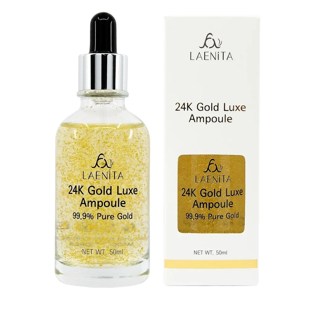 
[LAENiTA] 24K Gold Luxe Ampoule 99.9% Pure Gold Serum Essence Korean cosmetics Nutrition / Anti Wrinkle / Anti Aging 