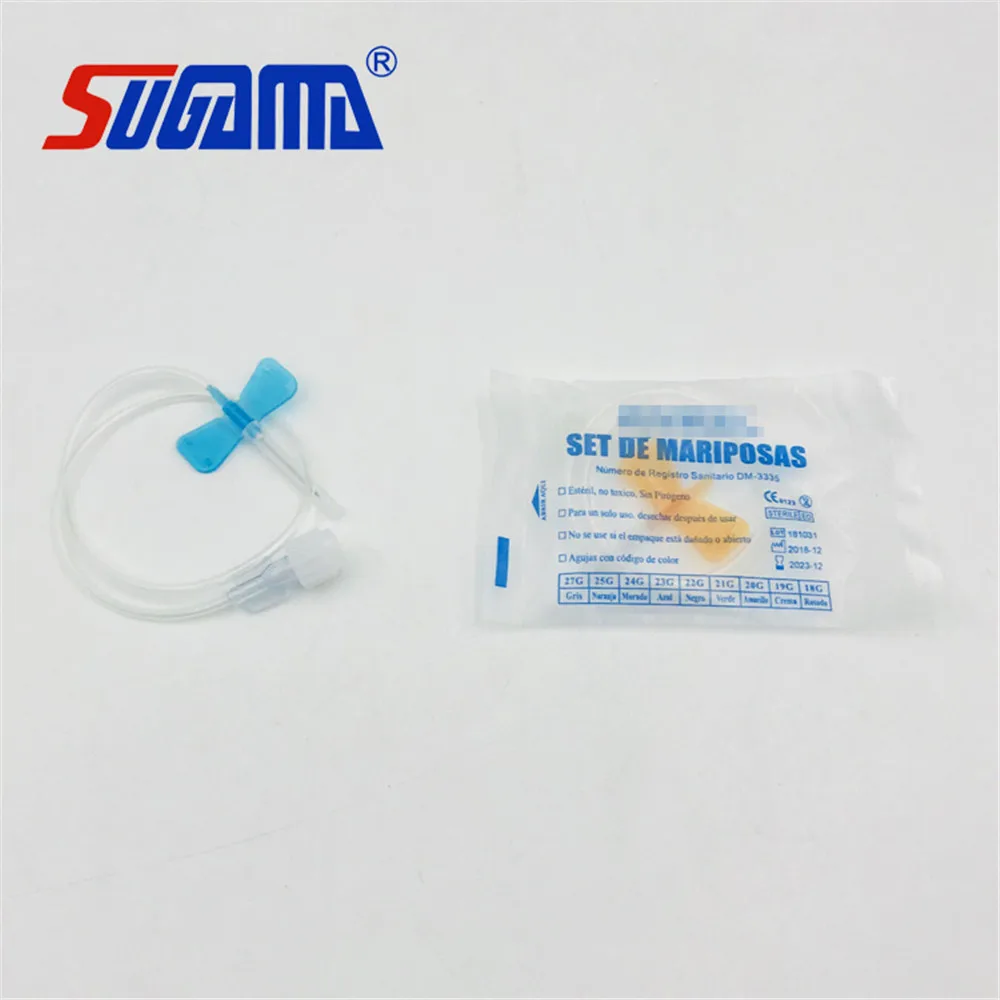 scalp vein set luer adapter tube holder safety 23g with CE ISO certificate