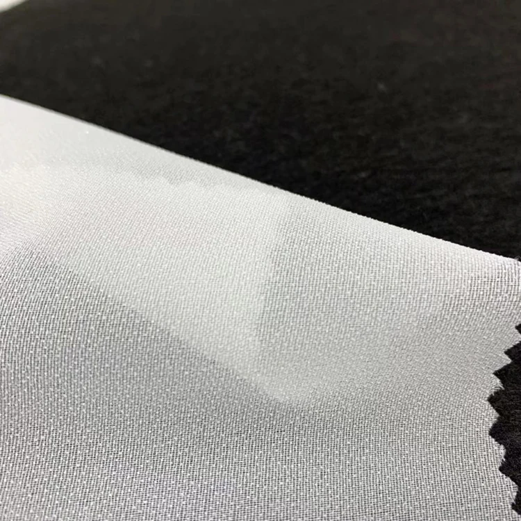 Xingyan 30gsm 100% полиэстер 30D тканый плавкий прокладочный материал для одежды