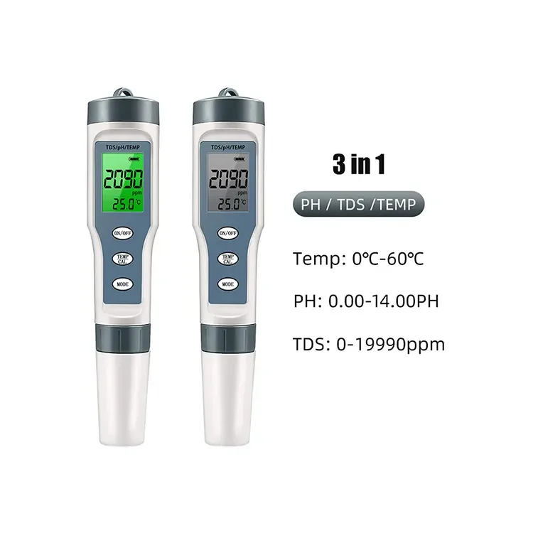4 in 1/3 in 1 Water Quality Testing Pen PH TDS EC Salinity Temperature Water Tester PH Meter for Drinking Water Aquariums