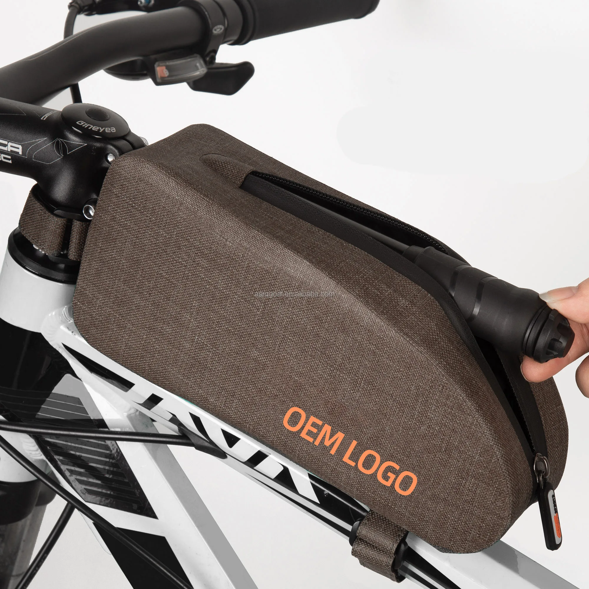 ASRQGOAL full waterproof frame front bag, custom logo mountain bike bag, bike frame multi function tool bag