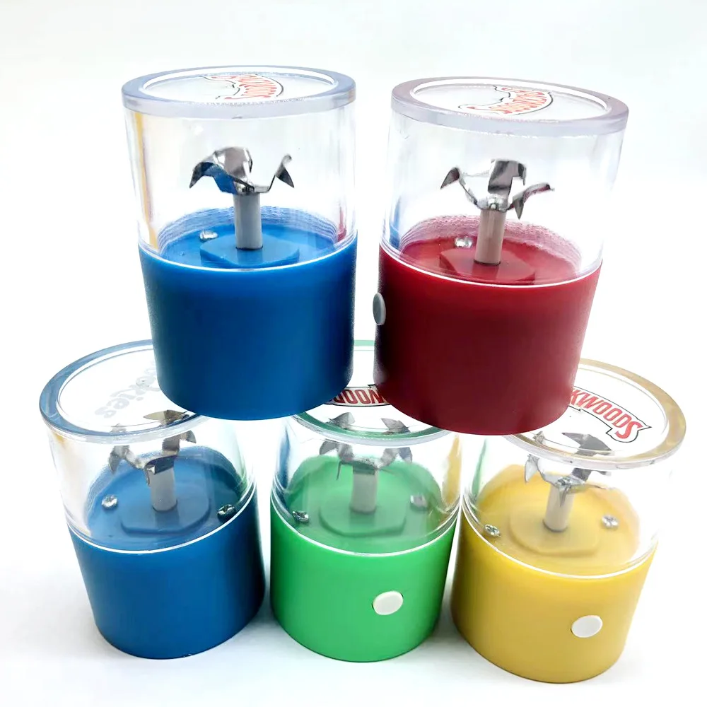 Top Selling Smoking Smoke Metal Accessories Plastic Custom Logo Crusher 50mm Electric USB Chargeable Tobacco Herb Grinder