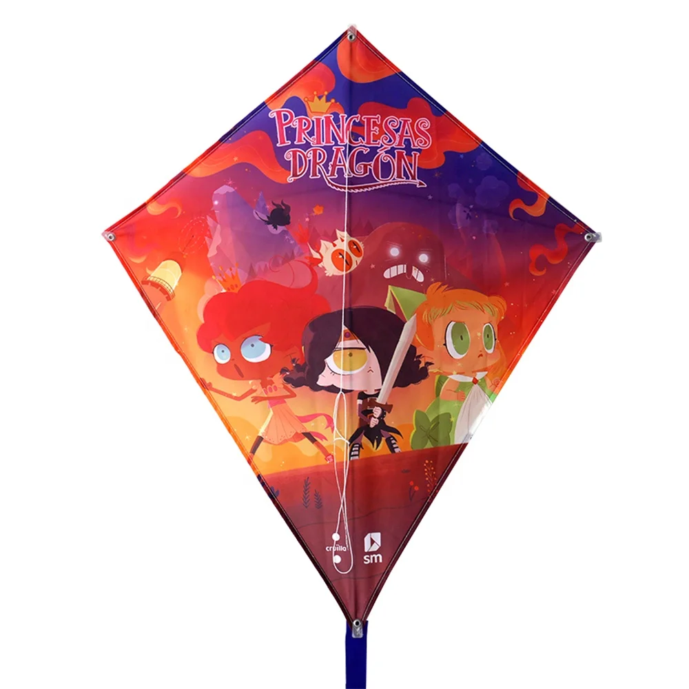 diamond shape polyester flying kite for children