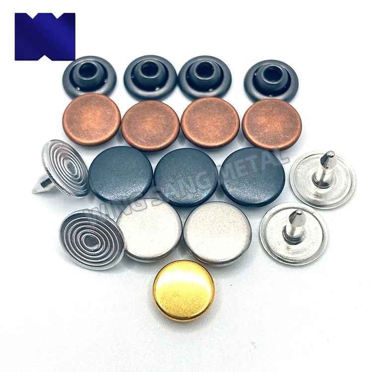Custom good quality brass metal jeans button decorative rivet for garments clothing