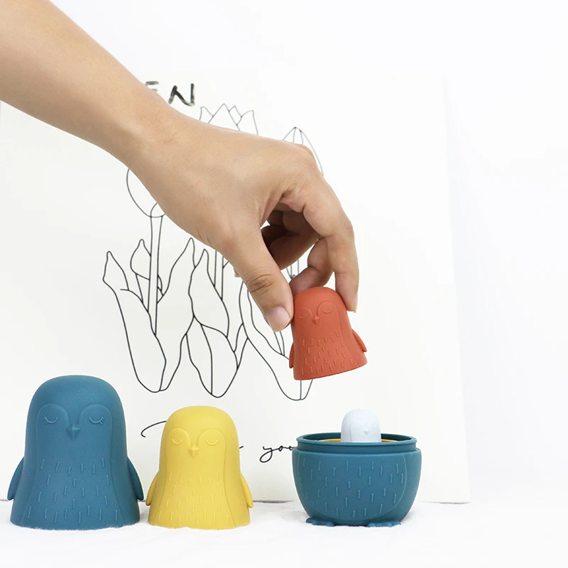 Новое поступление игрушка в виде пингвина форме животного не содержит Бисфенол А силиконовая детская Прорезыватель для зубов набор русских гнездовых