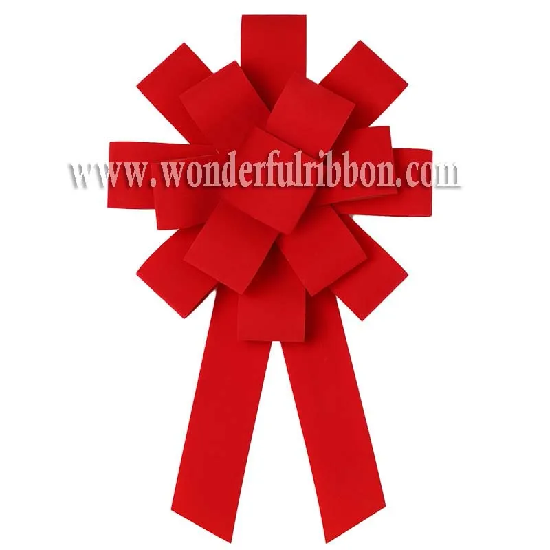 WONDERFUL Big Pom Pom Pull Bow Red wedding car decoration ribbon Flocking Bow Giant 30inch Bow for Wedding Car