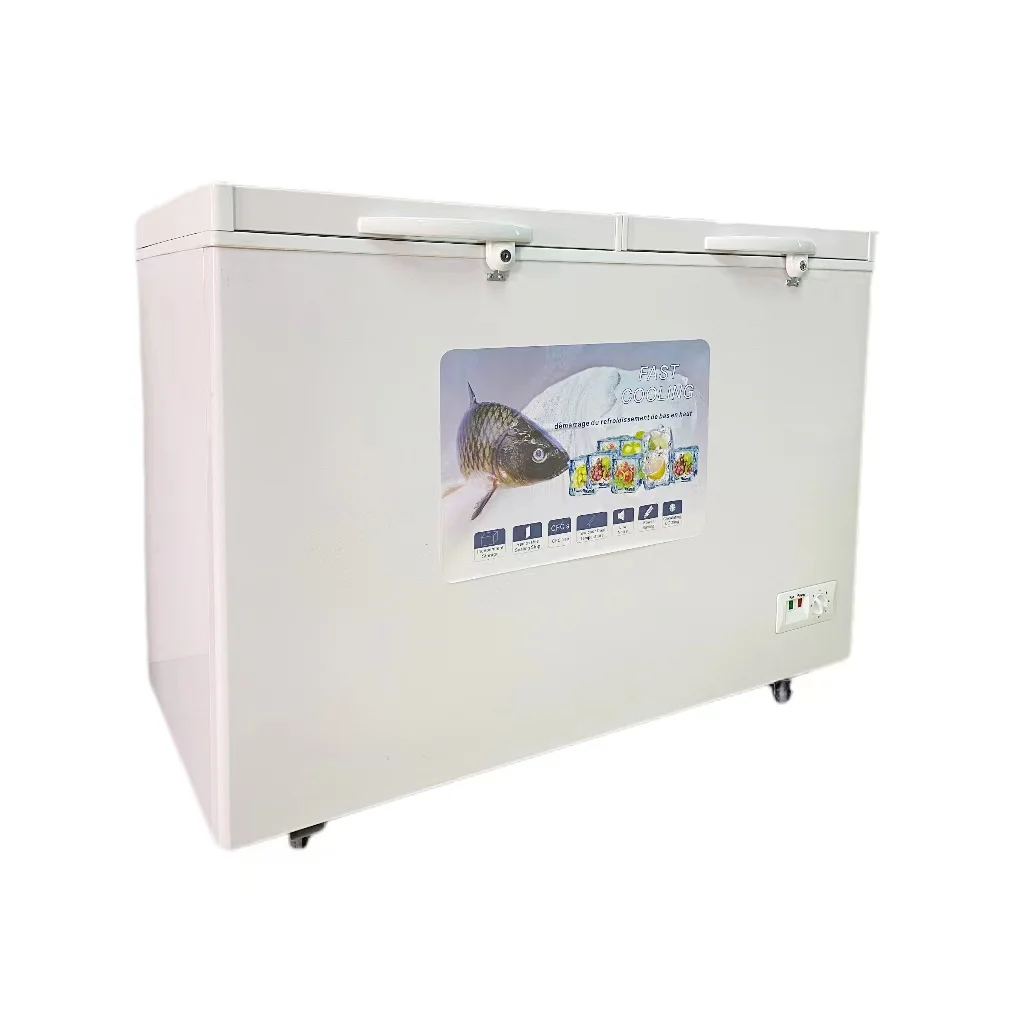 Household BCD-338 Large capacity double temperature sliding glass double door refrigerator