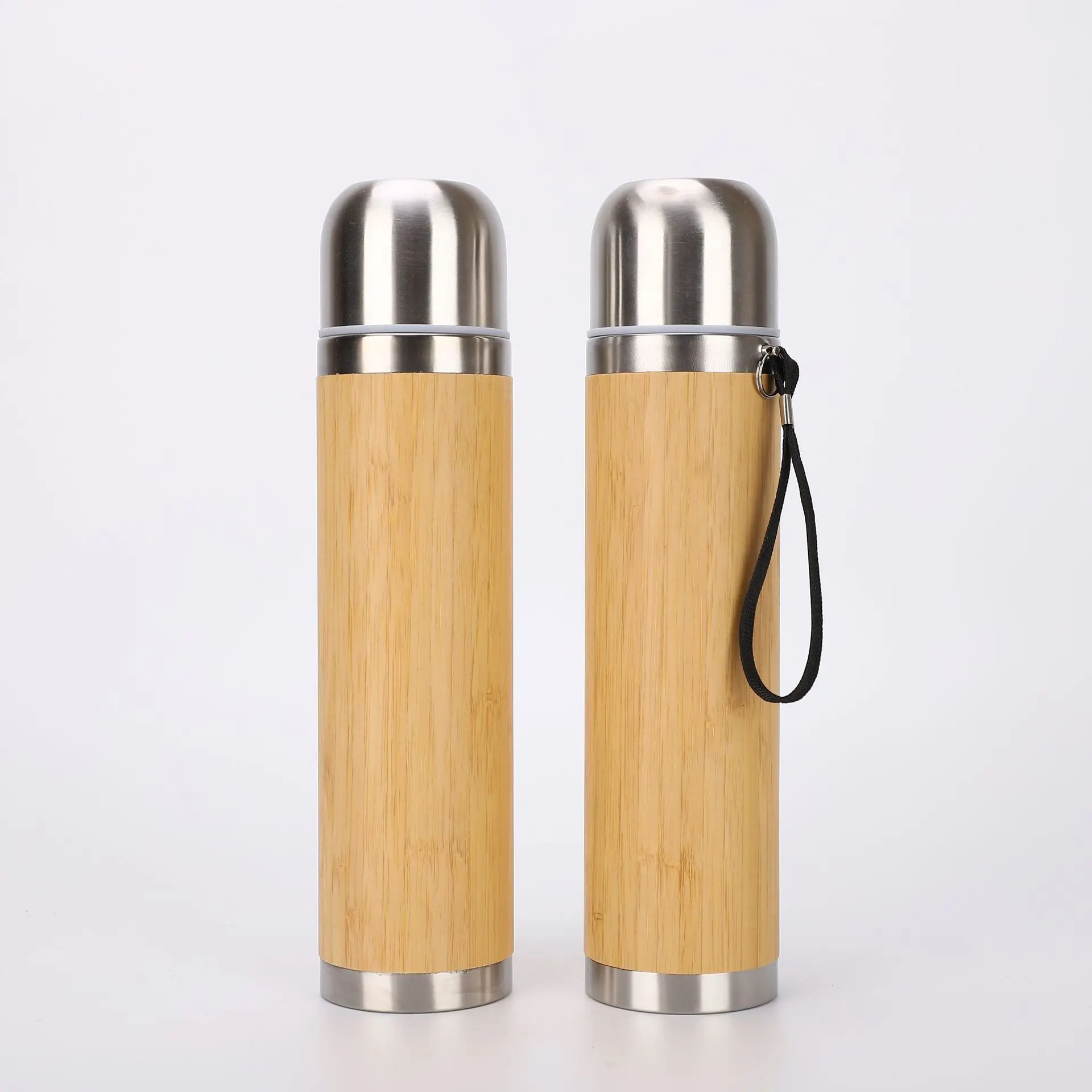 Fashion and Eco-friendly Stainless Steel Bamboo Travel Mugs Water Bottle Tumblers Thermos