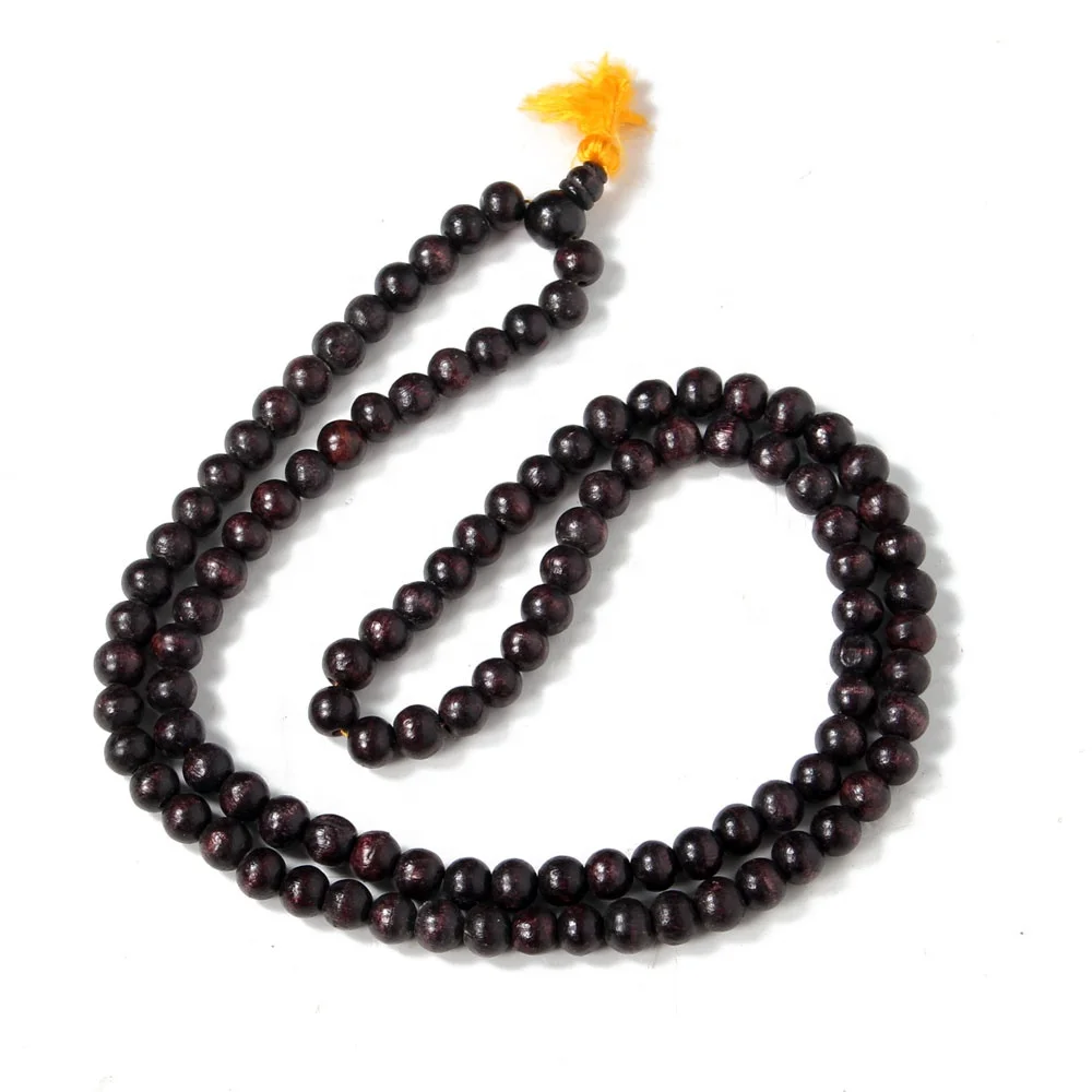 Religious Black Rosary Beads 8 mm - Himalayan Rosary Beads -Nepal made Black rosary beads necklace