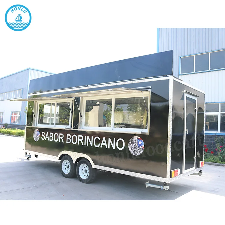 Food Truck Trailer Snack Food Trailer Mobile Kitchen Crepe Catering Trailer With CE