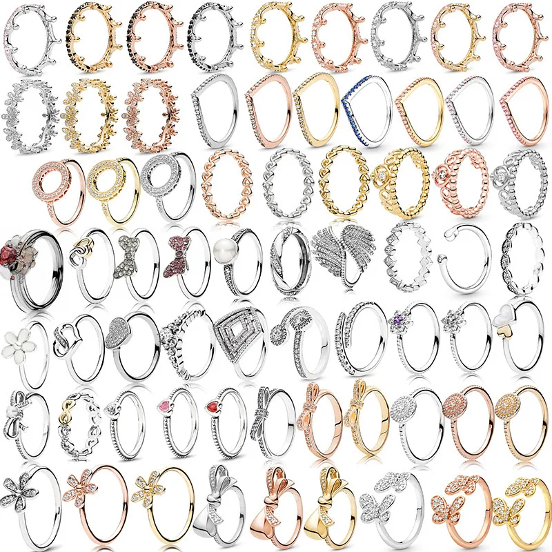 Silver DIY Simple Magic Crown Female Fashion Ring Fine Jewelry For Factory Pandora Original ring