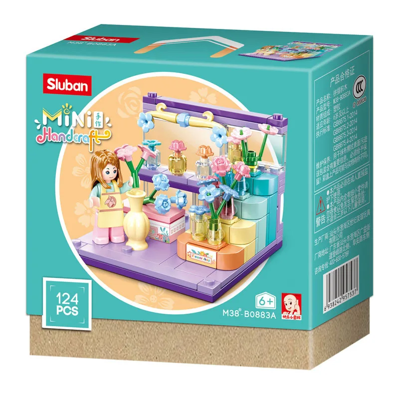 Конструктор sluban mini ручной работы 0883 сборка и вставка для девочек детский игровой домик обучающие игрушки
