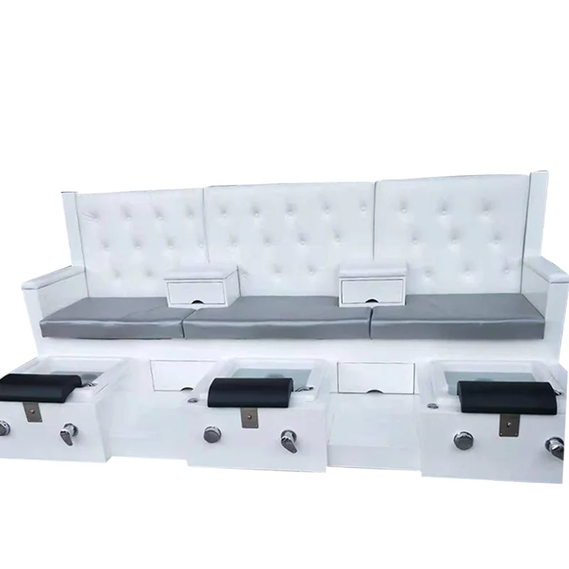 Best Luxury three seat nail spa chairs luxury nail salon pedicure manicure