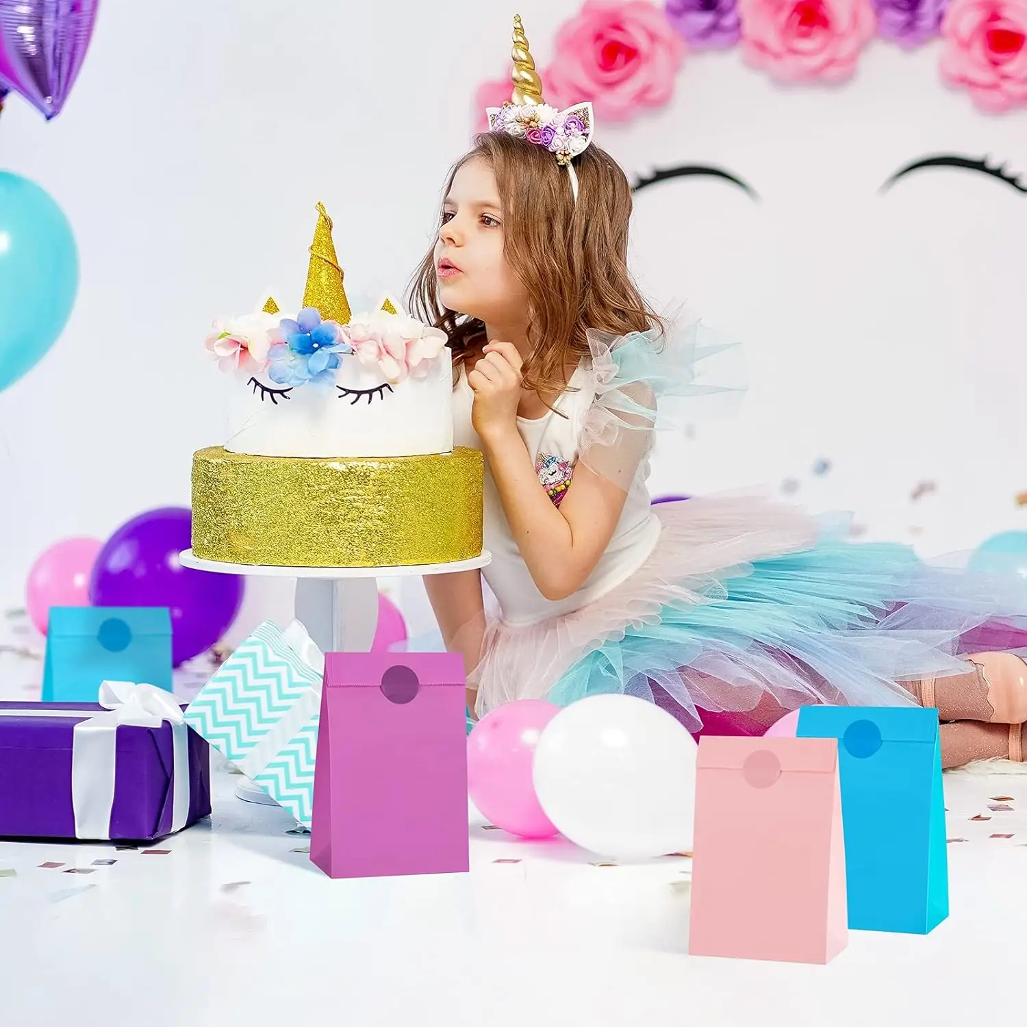 Recyclable Snacks Wedding Celebrations Birthday Parties Sos Color Seasonal Paper Bags For Gifts Kids