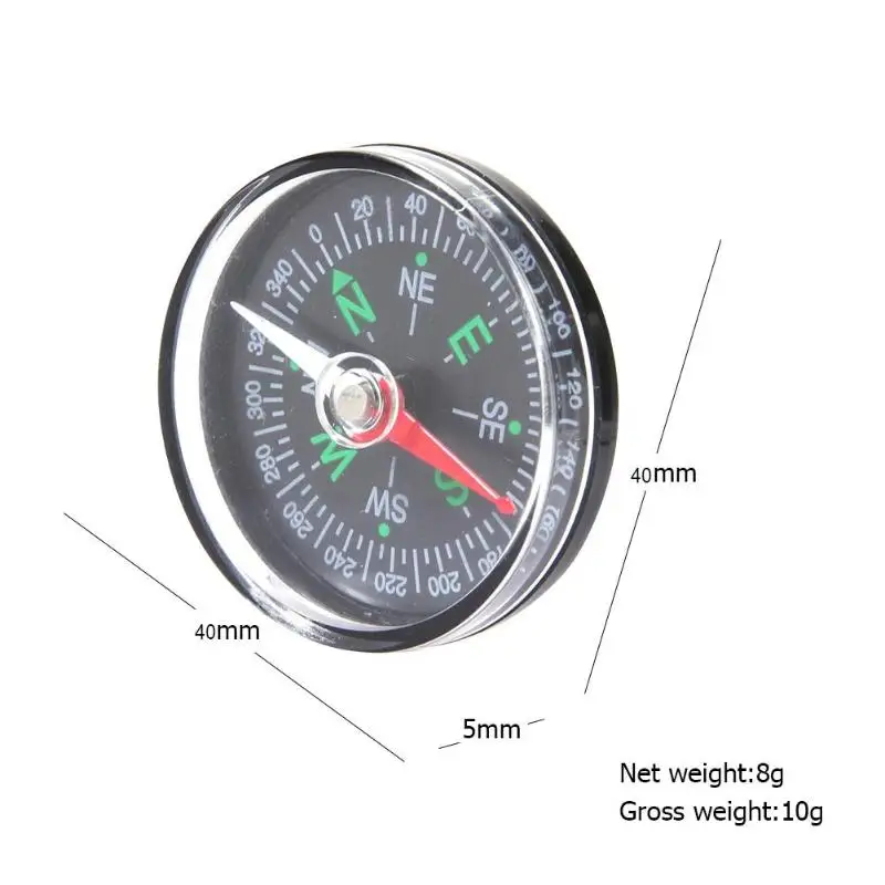 2021 New Arrivals 20mm Mini Button Compass for Kids, Black Survival Compass,  Compass for Hiking