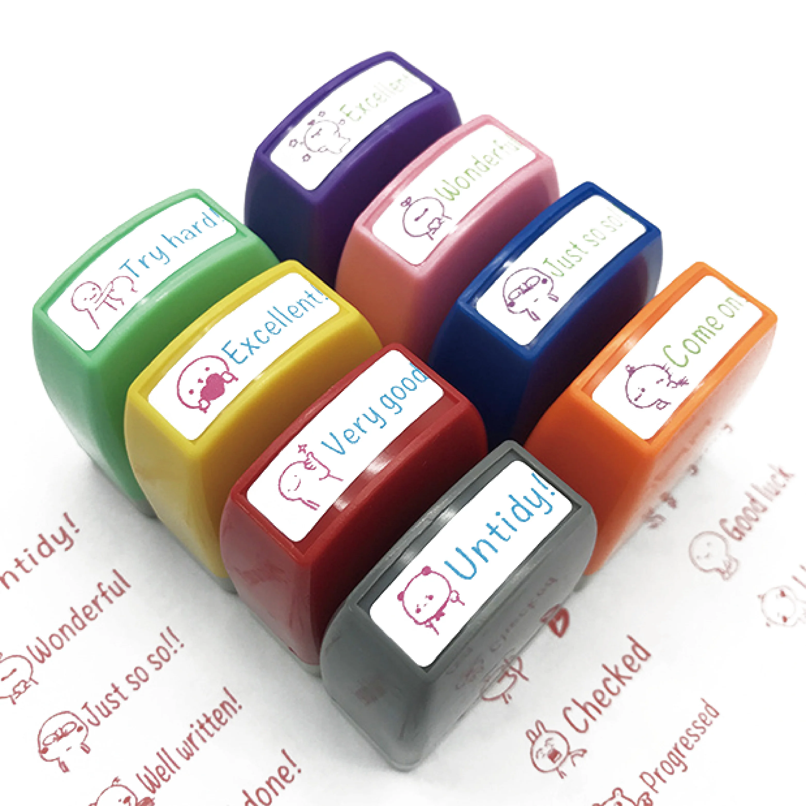 Teacher Self Inking Children Stamps School Reward Stamps Wholesale Teacher Stamp Set/