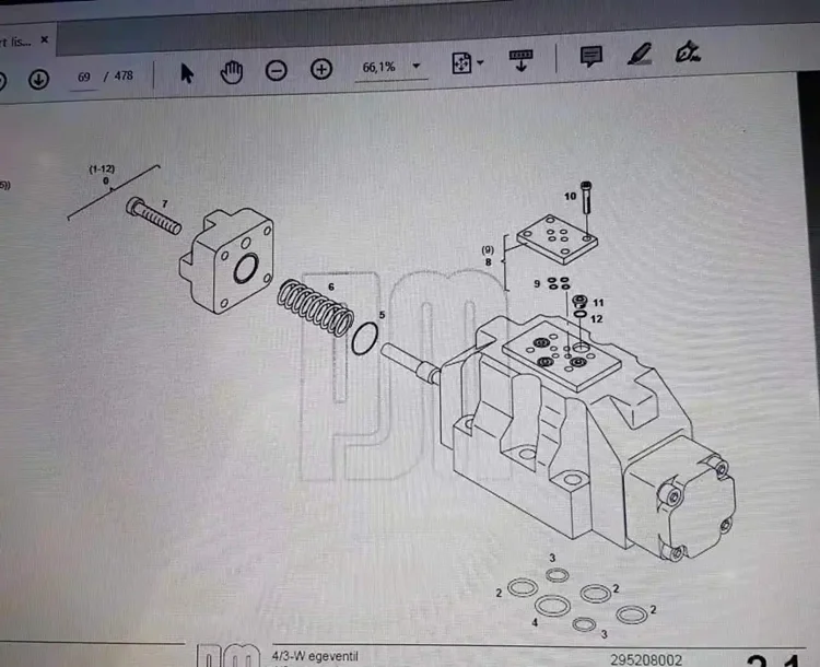 4/3 клапан Putzmeister размер NG25 NG10 запасная часть для бетононасоса 295208002 направленного пути 256188006 557262 580765