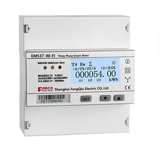 EM537-WiFi IEC62053-21/22 Class 1.0,0.5S 3phase wifi energy meter
