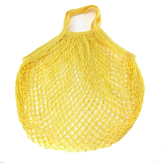 Reusable String Fruit Shopping Bag Supermarket Grocery Bag Shopper Tote Mesh Net Woven Cotton Hand Totes