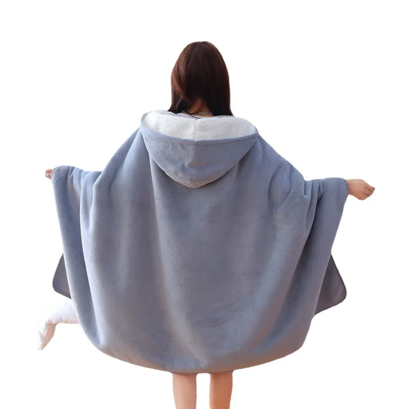 Christmas series top quality printed fleece waerable hoodie blanket oversize,hoodie blanket hoodie