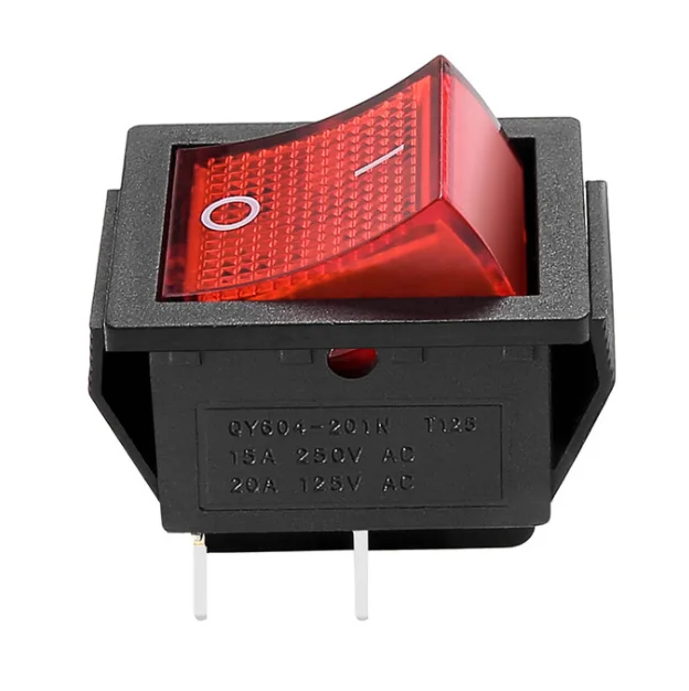 KCD4 AC 20A 125V 15A 250V T85 DPST 4 Пина 2 положение ВКЛ/ВЫКЛ красной подсветкой лодка