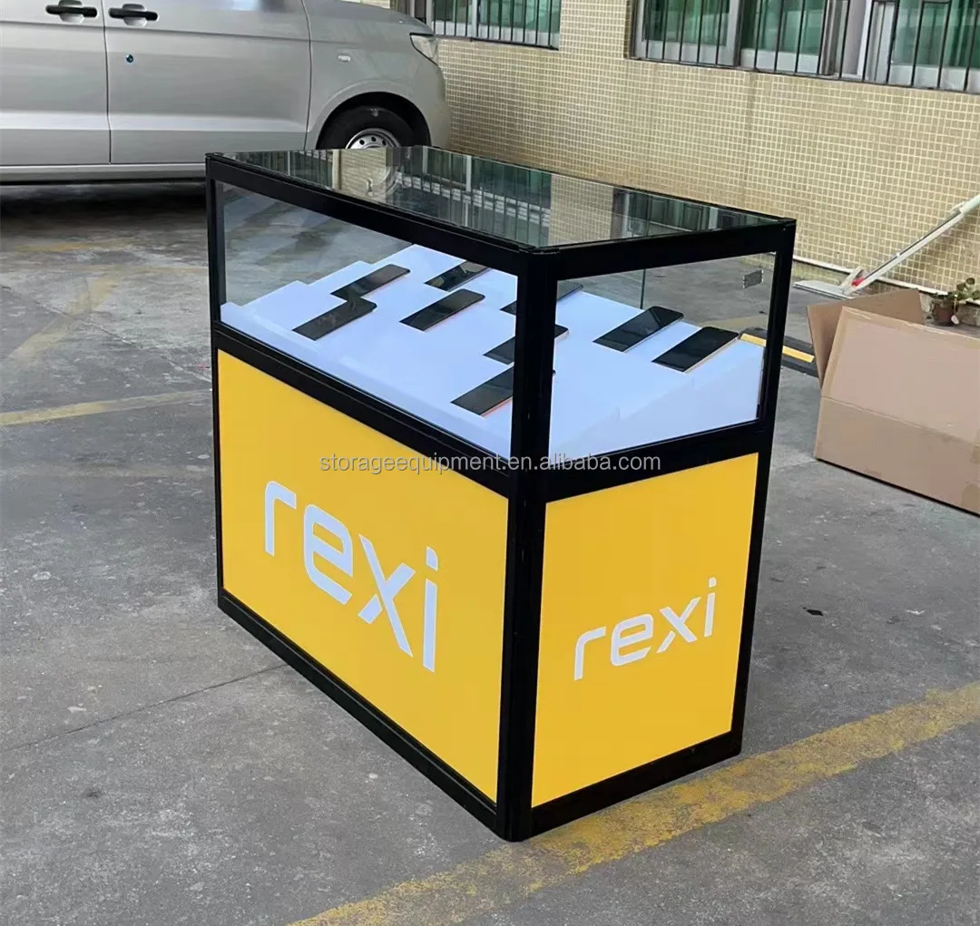 Foldable display showcase case,portable glass display cabinet for exhibition show