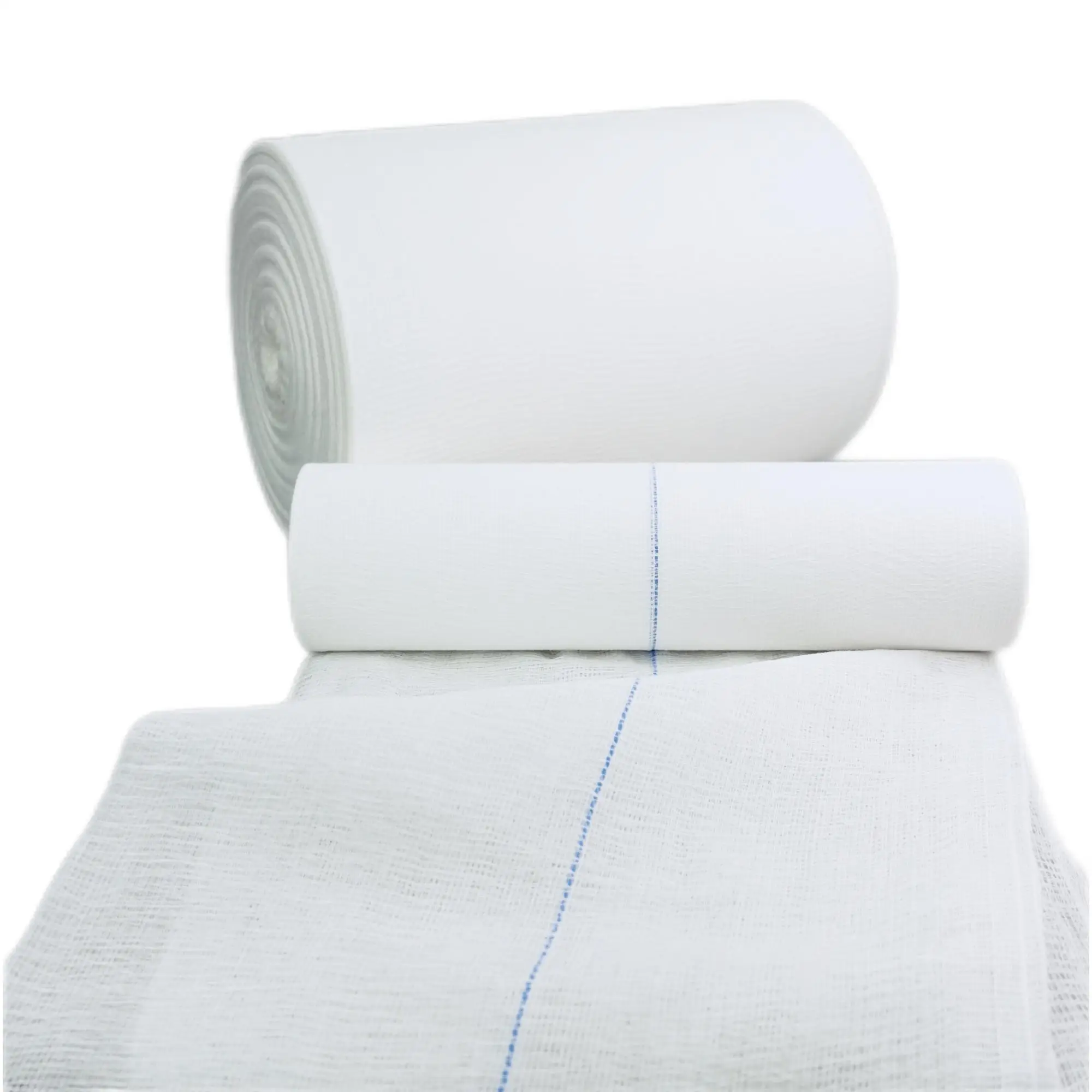 Hot selling 13 thread 100% cotton gauze roll absorbent gauze roll bleached gauze roll with X ray detectable