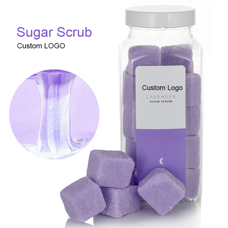 Wholesale Natural Skin Shea Butter Exfoliating Soften Smoothing Skin Sugar Cubes Sugar Body Scrub