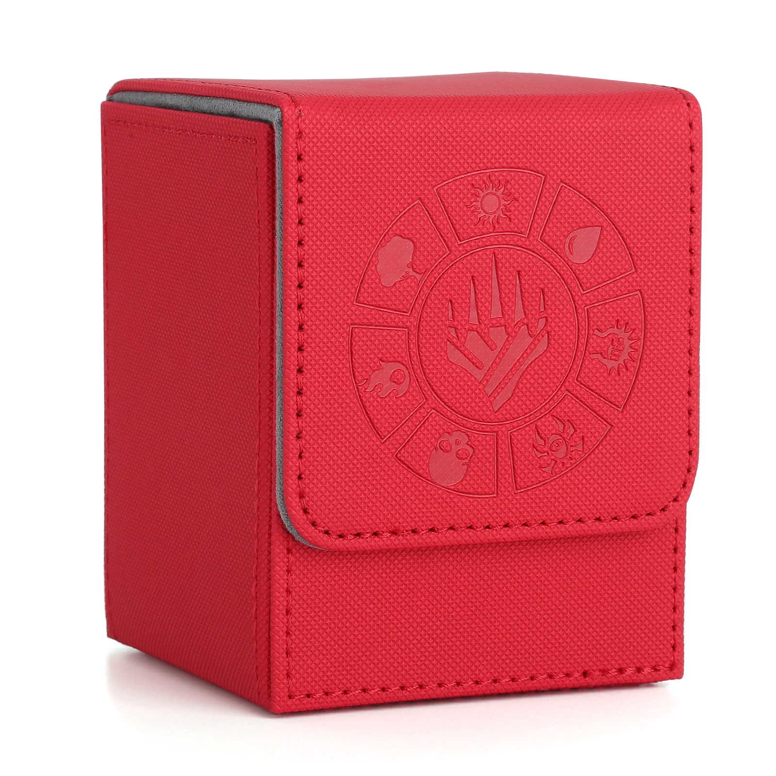 Factory PU Leather Double Side-Loading Card Deck Case Box Board Game Card Sleeve Holder Box