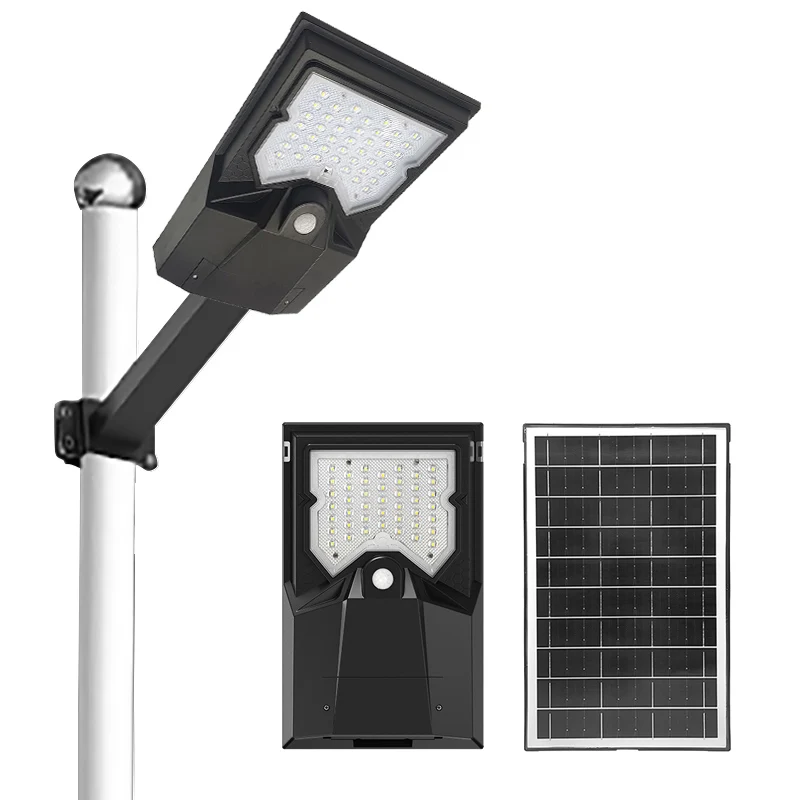 Eco-friendly 300W 500W 1000W Waterproof Led Motion Outdoor Lamp IP65 Remote Control Lifepo4 Lithium Battery Solar Street Light